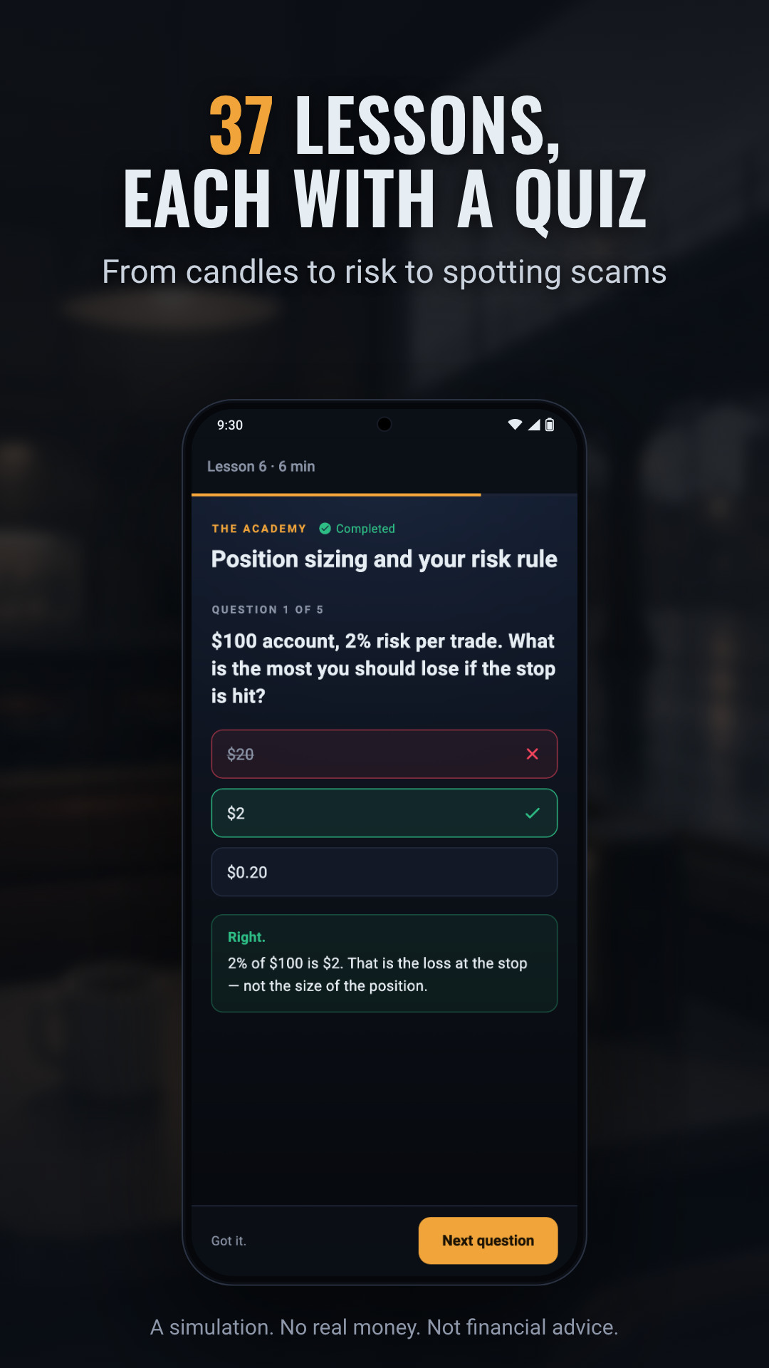 Screenshot: academy